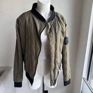Olive green bomber Jacket Size Small